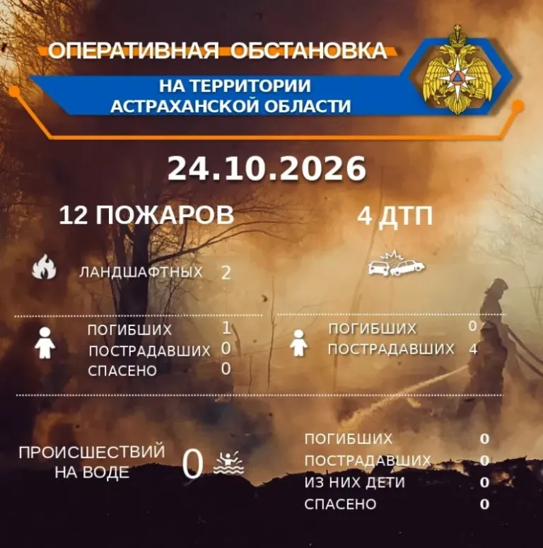 На пожарах в Астраханской области погибла 88-летняя женщина