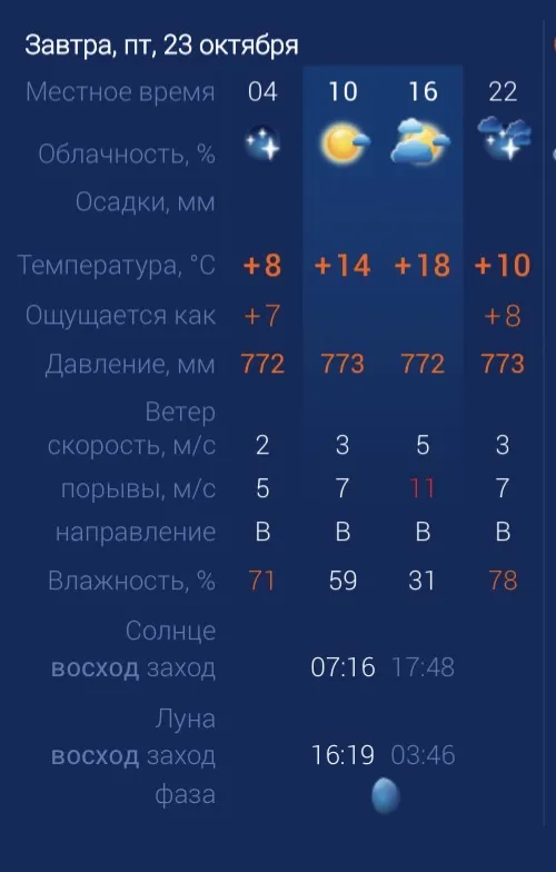 В Астраханской области 23 октября ожидается ветреная погода